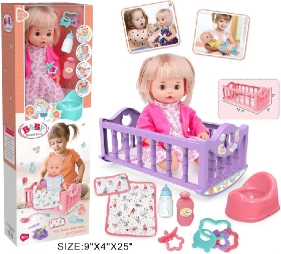 Baby Sweet Love muñeca bebé con cuna