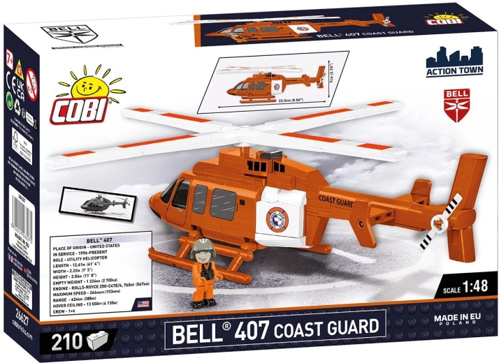 Modelo realista del Bell 407 Coast Guard a escala 1:48