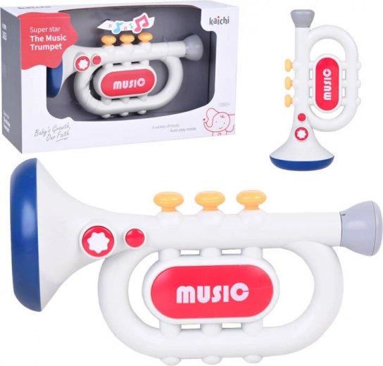 Trompeta infantil interactiva Kaichi con 3 modos - 1 pieza