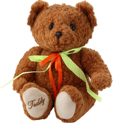 Osito de peluche con lazo 30 cm, marrón