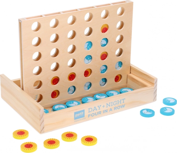 Juego de madera Cuatro en raya día y noche