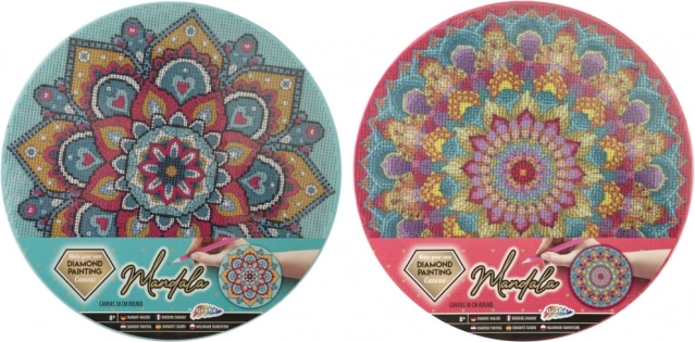 Grafix pintura de diamantes en bastidor – mandala turquesa de 30 cm