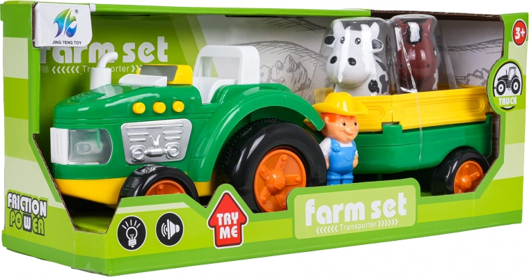 Tractor infantil con remolque y accesorios