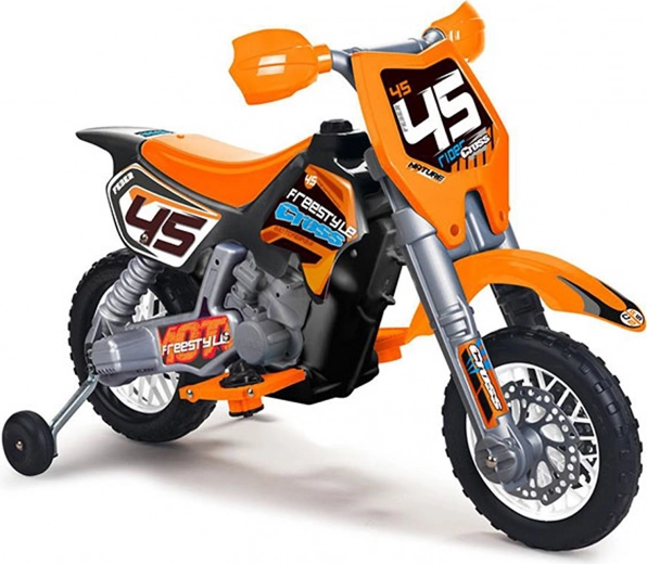 Moto eléctrica infantil 6V naranja FEBER Cross