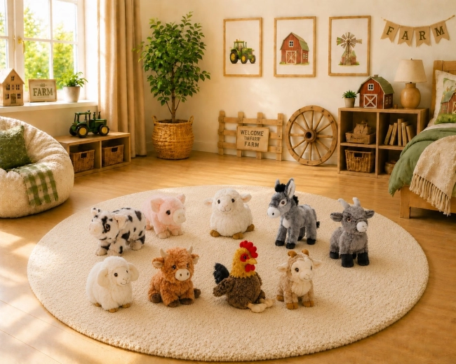 Keeleco Farm: animalitos de granja para la habitación infantil