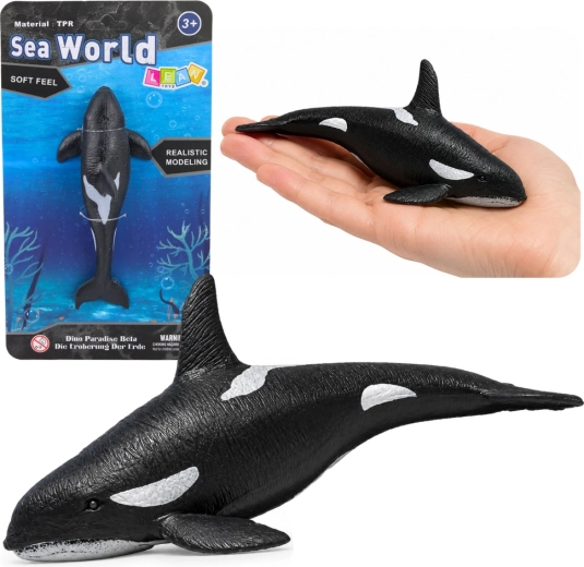 Figura realista de goma de orca 17,5 cm