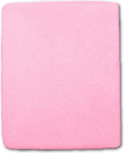 Sábana de rizo rosa para cuna