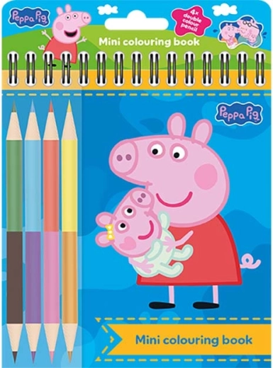 Mini libro para colorear con lápices de colores Peppa Pig