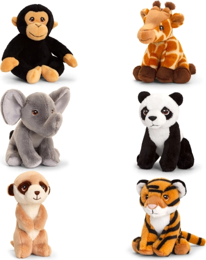 Keeleco animales salvajes coleccionables de peluche 12 cm – 6 especies