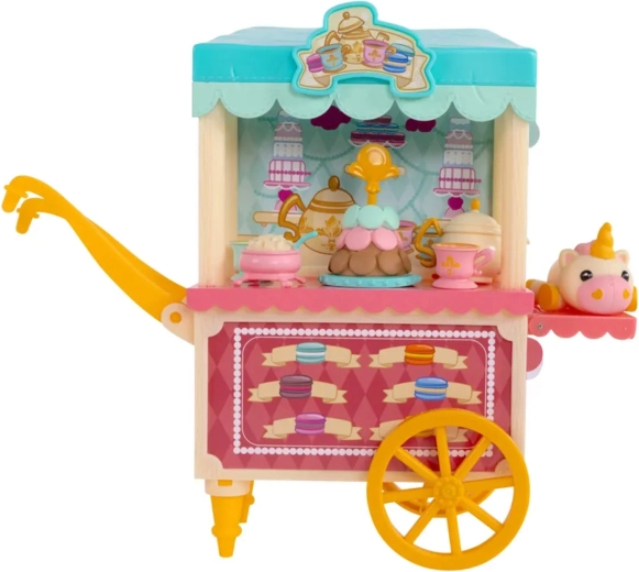 Carrito de té lleno de delicias