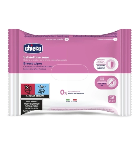 Chicco toallitas limpiadoras para el pecho 16 uds