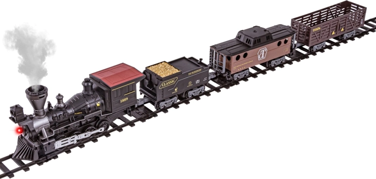Sonidos realistas, luz y vapor como en una locomotora de verdad
