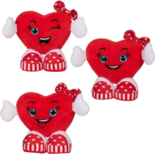 corazón de peluche de San Valentín con brazos y zapatillas 15 cm