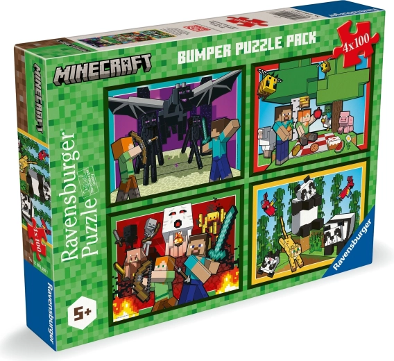 Puzzle Ravensburger Minecraft 4×100 piezas
