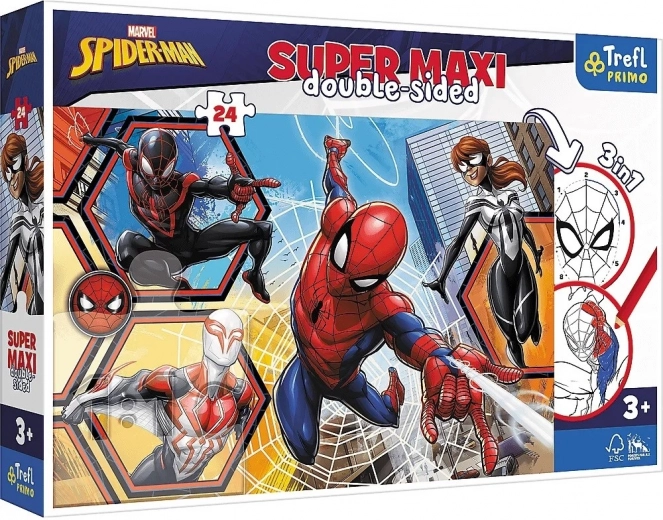 Puzle de doble cara Spider-Man Super Maxi de 24 piezas