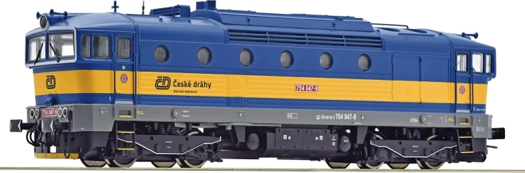 Locomotora diésel Roco ČD 754 047 Brejlovec H0