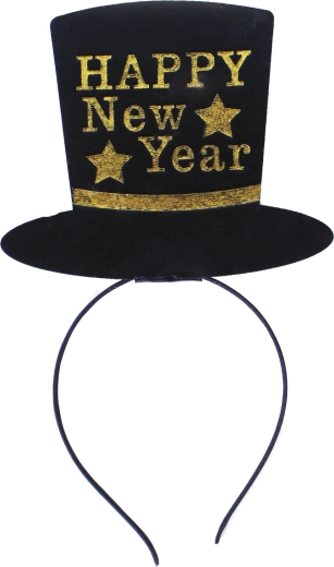 Diadema con sombrerito Happy New Year – accesorio para fiesta de Año Nuevo