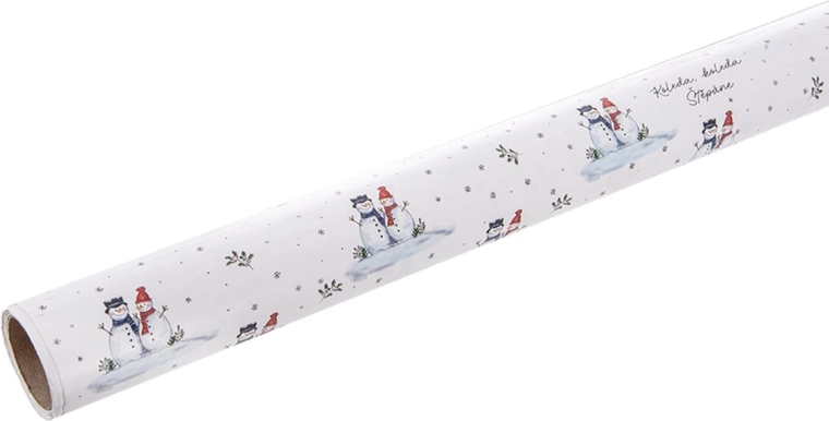 Papel de regalo Muñeco de nieve en rollo 500 × 70 cm
