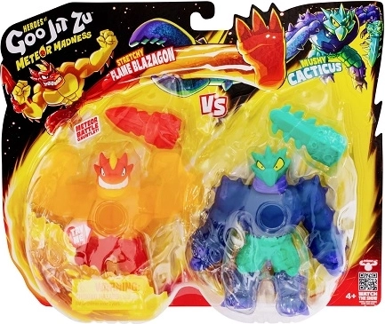 Heroes of Goo Jit Zu Meteor Madness – Flame Blazagon vs. Mushy Cacticus (pack de 2)