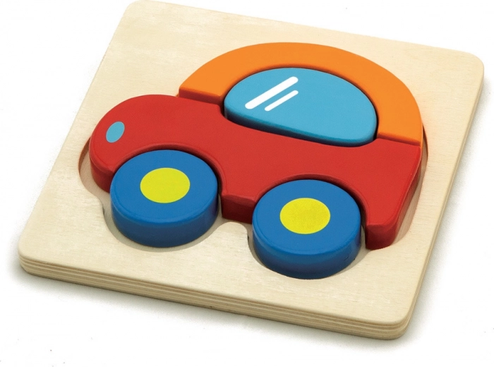 Puzzle de madera cochecito de 5 piezas BABU
