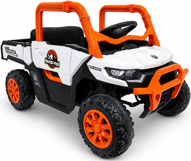 Coche eléctrico todoterreno infantil 4x4 de 24 V, naranja
