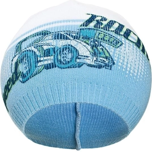 Gorro infantil de otoño New Baby Racing azul claro 110 (4–5 años)