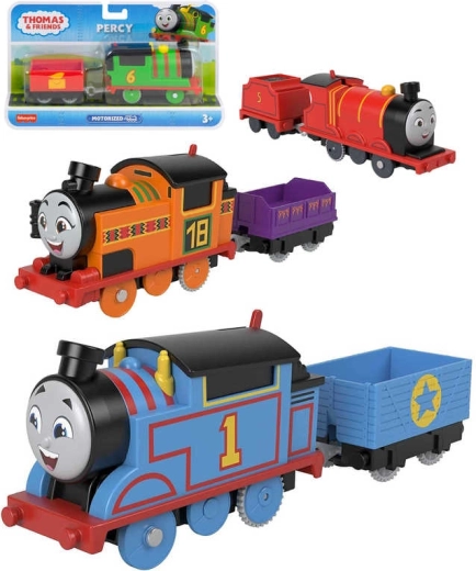 Locomotora motorizada a pilas de Thomas y sus amigos de Fisher-Price con vagón - 1 unidad