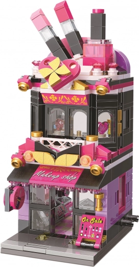 Qman City Corner tienda de cosméticos Trendy set de construcción