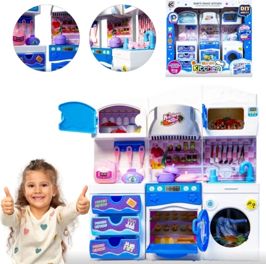 Muebles de cocina para muñecas – azul - 1 pieza