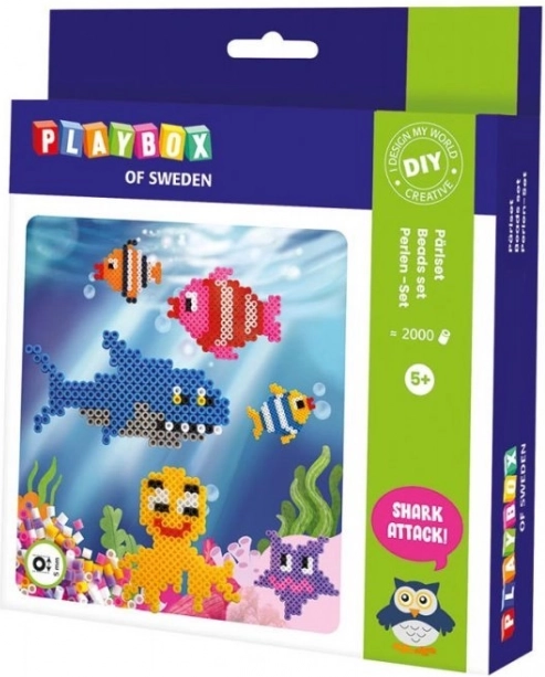Cuentas para planchar, set Mundo submarino 2000 uds PLAYBOX