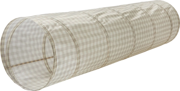 3 sprouts túnel de juego infantil recycled gingham beige - 1 pieza