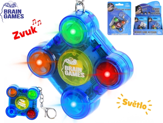 Llavero Brain Games: juego de memoria de bolsillo con luces y sonidos