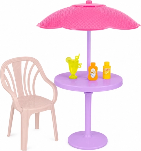 Set de jardín con sombrilla para jugar al aire libre