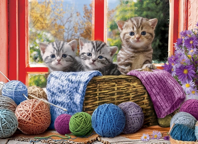Puzle Gatitos Tejiendo XL 500 piezas