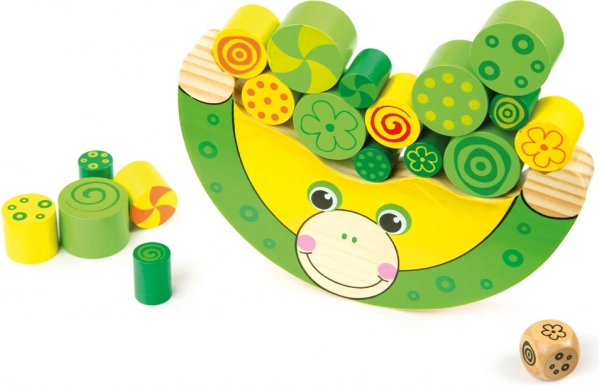Juego de equilibrio de madera Rana