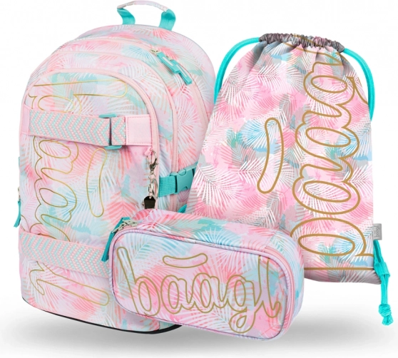BAAGL set escolar Skate Sunset – mochila, estuche y bolsa