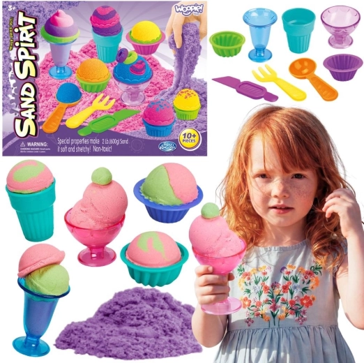Woopie arena cinética – heladería, set con accesorios (10 uds.)