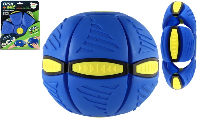 Disco balón azul 22 cm – disco lanzable que se convierte en pelota