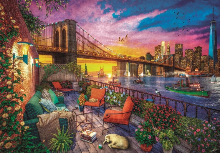 Puzzle de 3000 piezas: atardecer en Manhattan