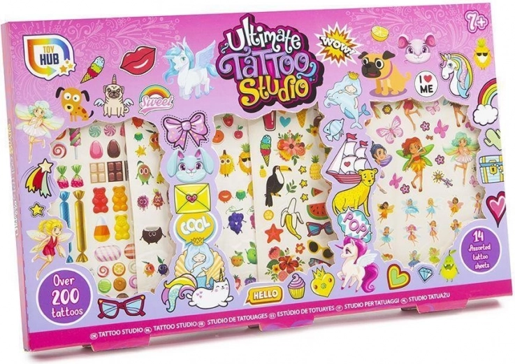 Set de tatuajes temporales The Ultimate – rosa