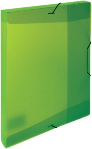 Caja con goma elástica Opaline verde A5