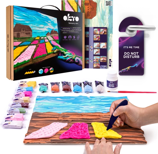 Set de pintura Okto Sensory Art Campos de flores en Holanda 30 × 40 cm