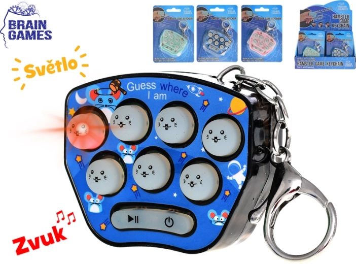 Brain Games llavero con hámster – juego interactivo de memoria y reflejos