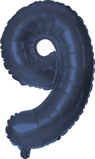 Globo de foil con número 9 30 cm azul TORO