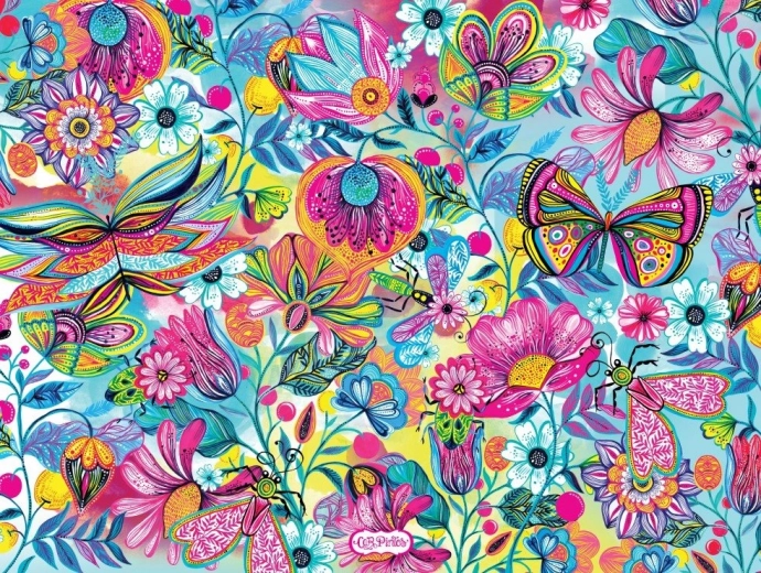 Puzzle Flores y mariposas 1000 piezas BLUEBIRD