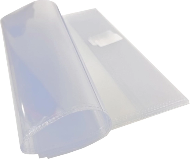 Funda universal transparente con tira autoadhesiva