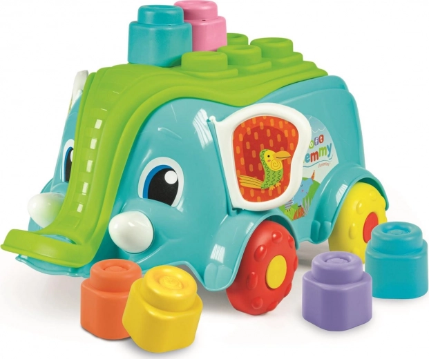 Carrito elefante Clemmy baby con 10 bloques