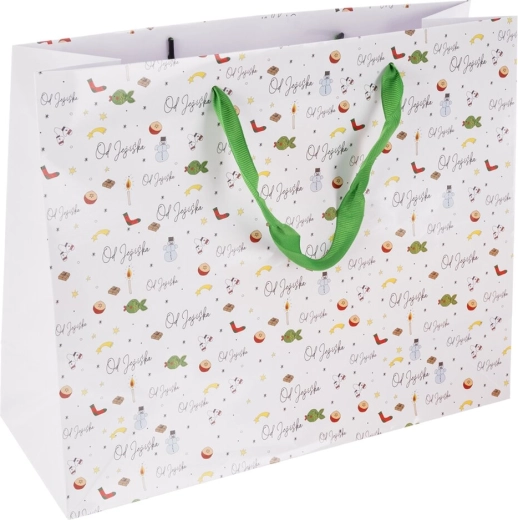 Bolsa de papel para regalo de Papá Noel 32 × 12 × 26 cm