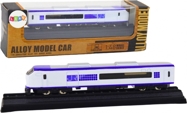 Tren de coleccionista 1:48 de metal en blanco y azul