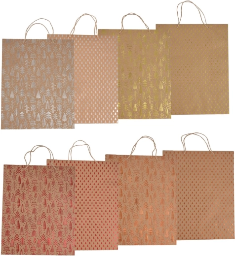 Bolsa de regalo navideña XMAS 33 × 9,5 × 41 cm (mix de 8 motivos)